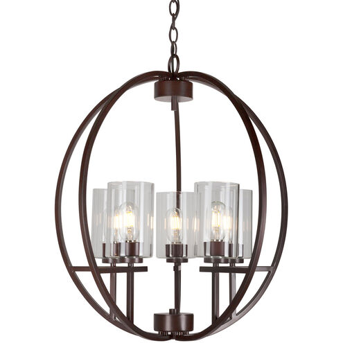 Orbit 5 Light 24 inch Antique Bronze Chandelier Ceiling Light