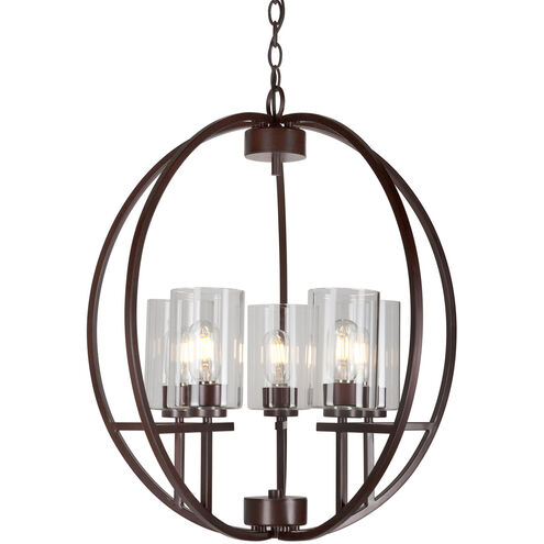 Orbit 5 Light 24 inch Antique Bronze Chandelier Ceiling Light