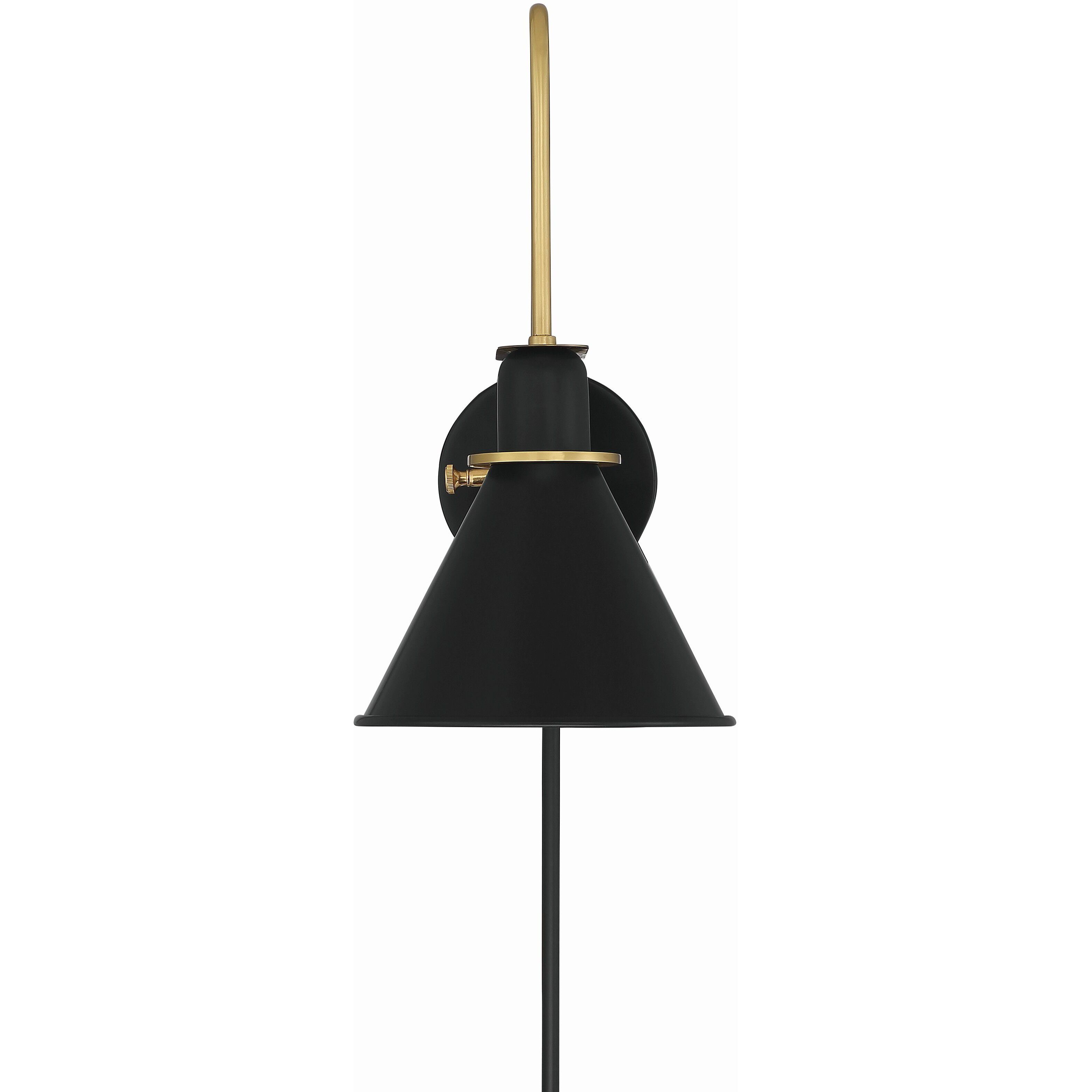 Medford 10 inch 60.00 watt Matte Black Task Sconce Wall Light