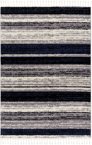 Casablanca Shag 108 X 79 inch Black Rug, Rectangle