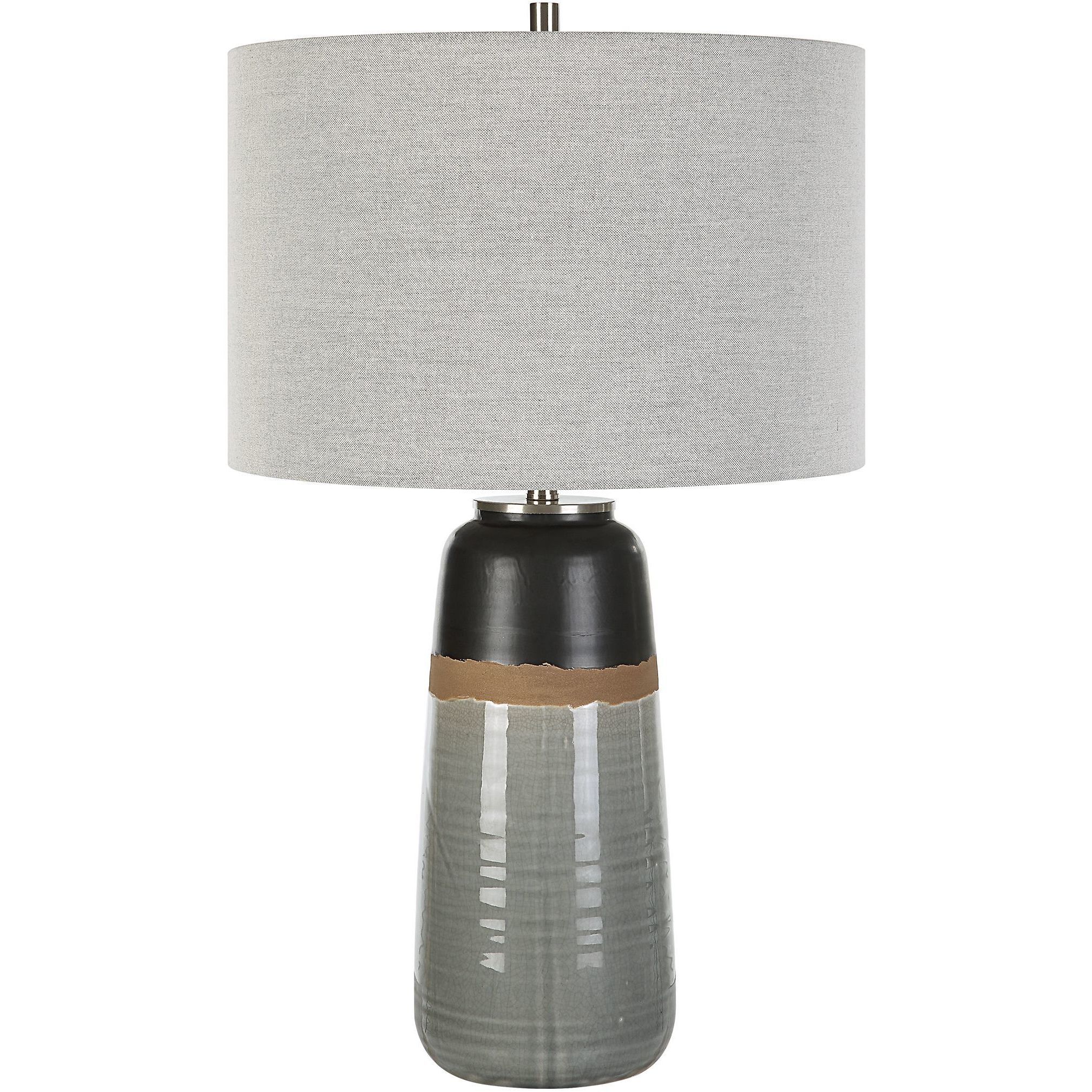 Coen 25.5 inch 150.00 watt Warm Gray and Aged Black Glaze with Rustic Brown Table Lamp Portable Light