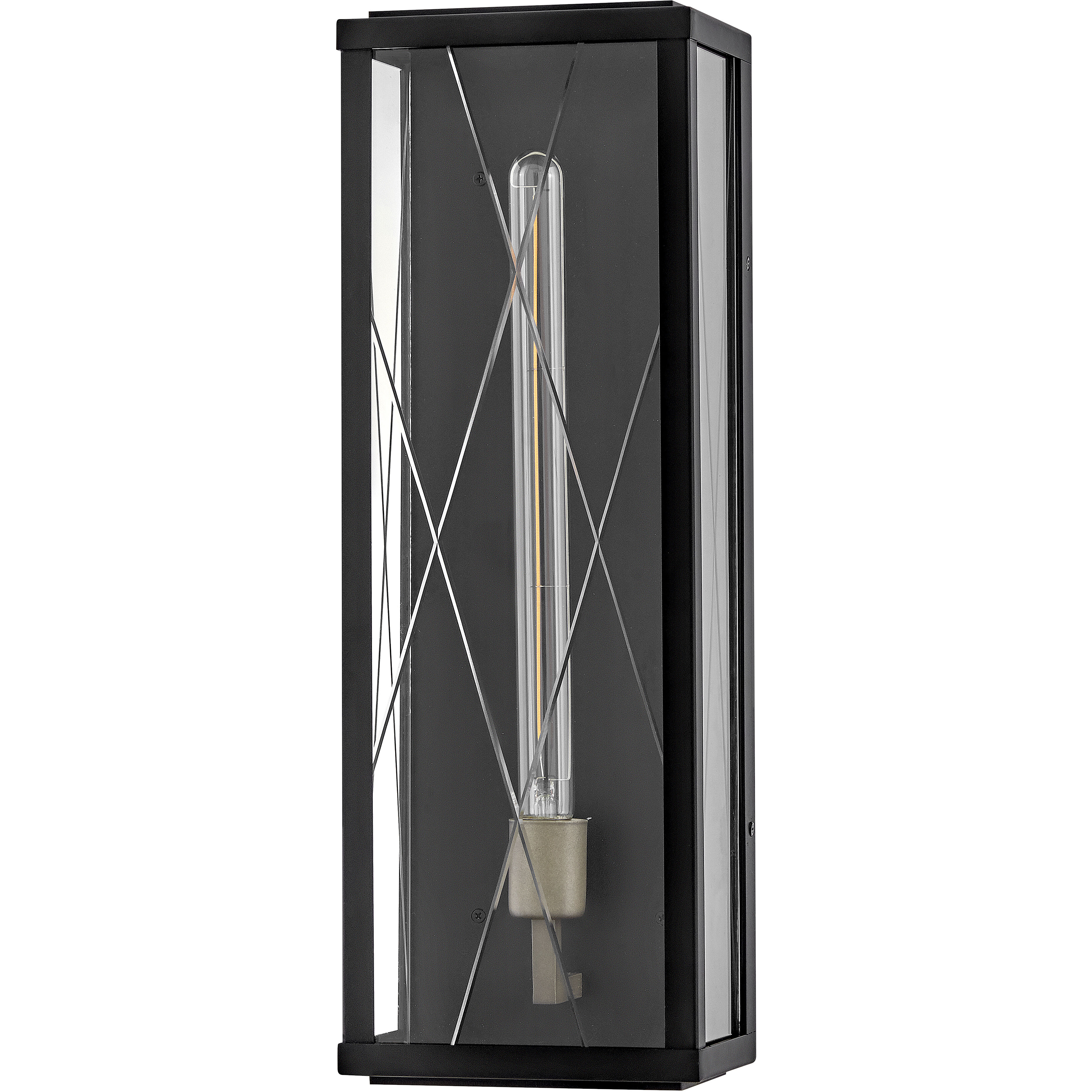 Monte 1 Light 22 inch Black with Burnished Bronze Outdoor Wall Mount