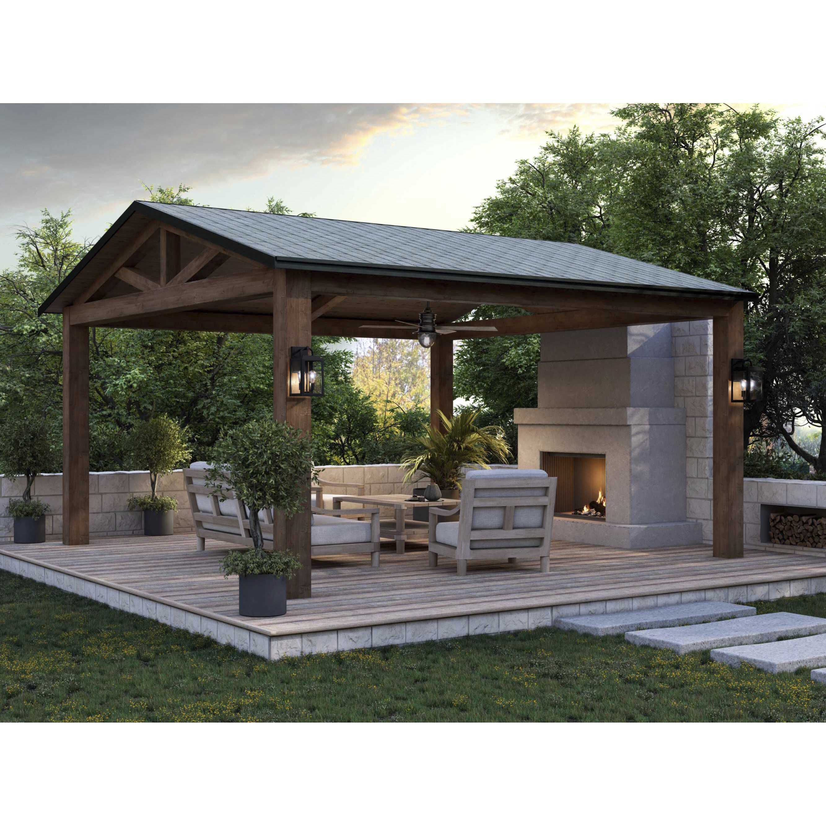 Grandbury 2 Light 17 inch Textured Black Outdoor Wall Lantern, with DURASHIELD, Medium