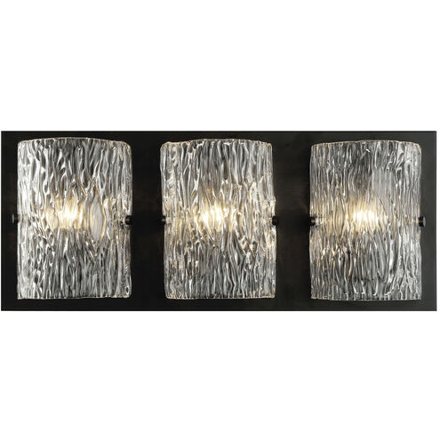 Morgan 3 Light 23 inch Black Bath Vanity Wall Light