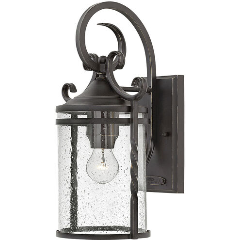 Casa LED 18 inch Olde Black Outdoor Wall Mount Lantern in Clear, Medium