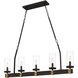 Lisbon 5 Light 39.5 inch Old Bronze Island Light Ceiling Light