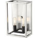 Quadra 2 Light 4.5 inch Brushed Nickel and Black Wall Sconce Wall Light