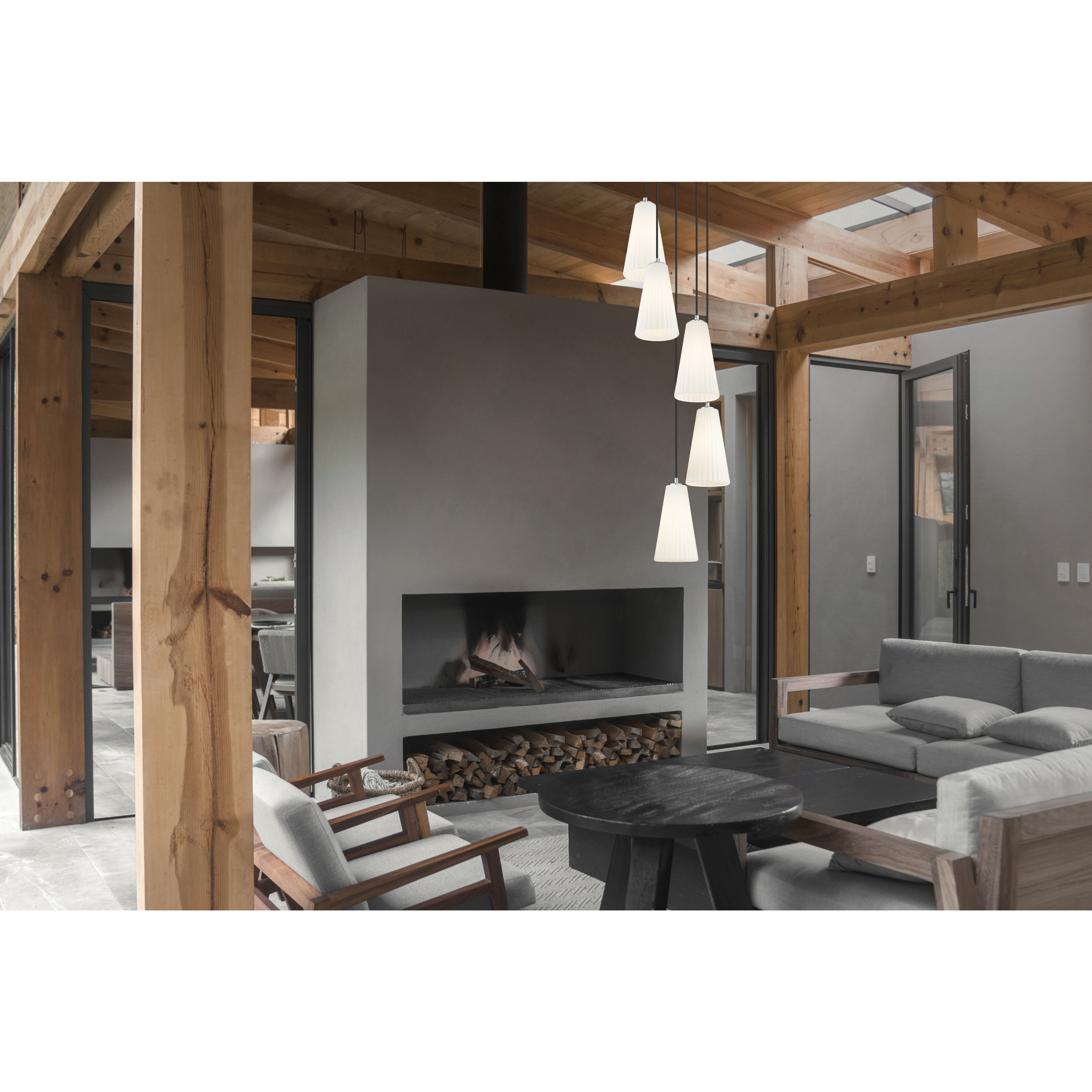 Farrell 5 Light 12 inch Brushed Nickel Chandelier Ceiling Light