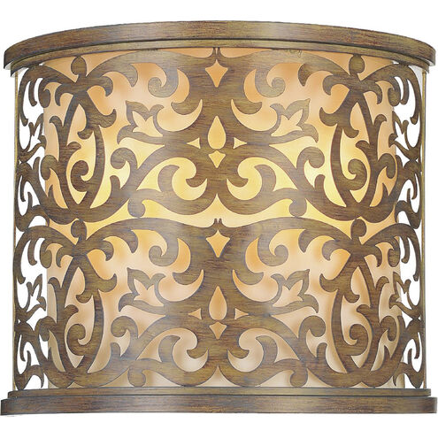 Nicole 2 Light 13 inch Brushed Chocolate Wall Light