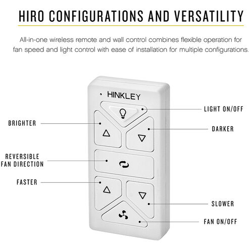 HIRO Control White Fan Smart WiFi HIRO Control Kit, WiFi Afton
