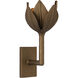 Julie Neill Alberto LED 5.75 inch Antique Bronze Leaf Sconce Wall Light, Small