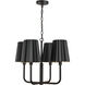 Alora Mood Plisse 4 Light 22.5 inch Matte Black Chandelier Ceiling Light