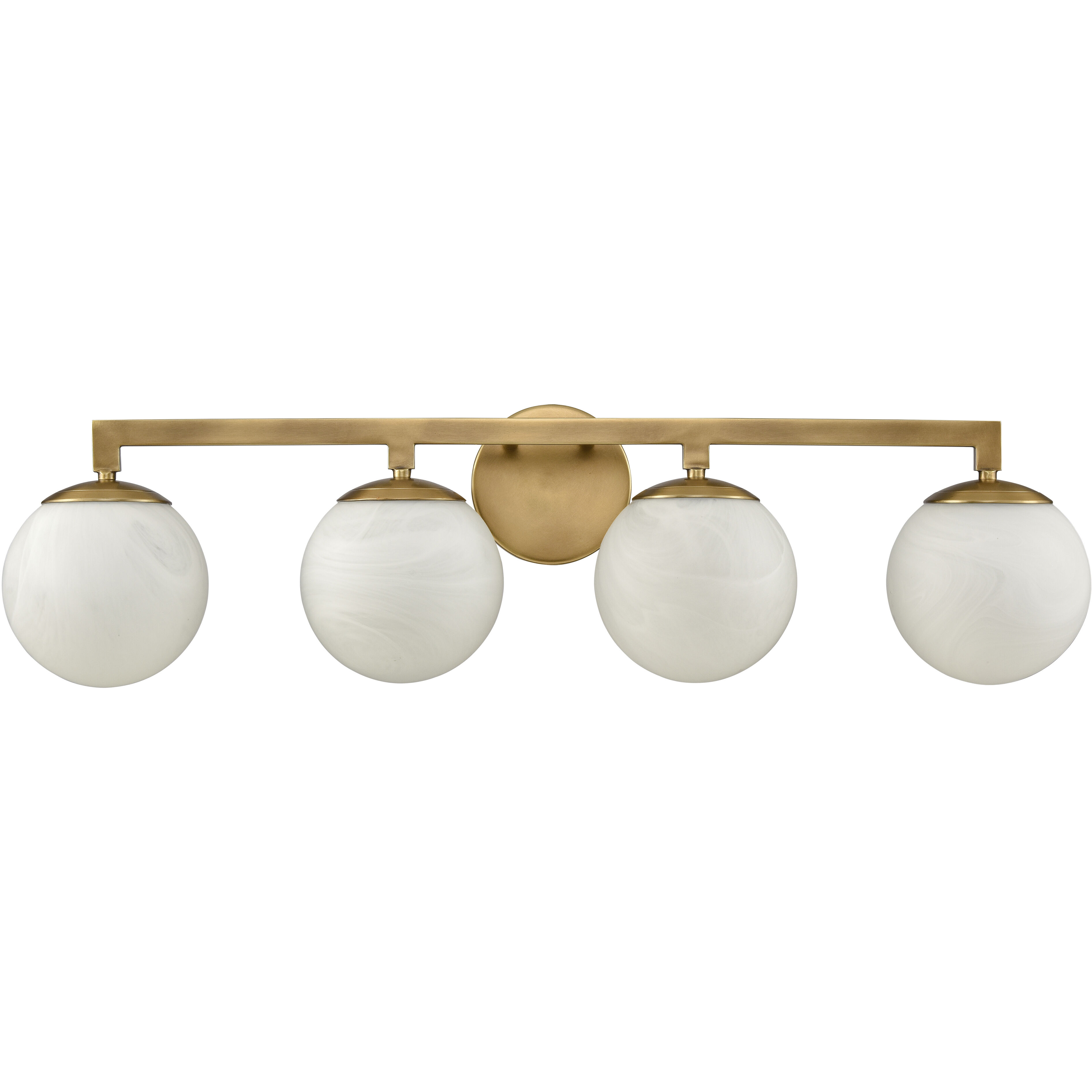 Gillian 4 Light 32 inch Natural Brass Vanity Light Wall Light