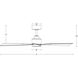 Clean 52 inch Matte White Downrod Ceiling Fans, Smart Fan
