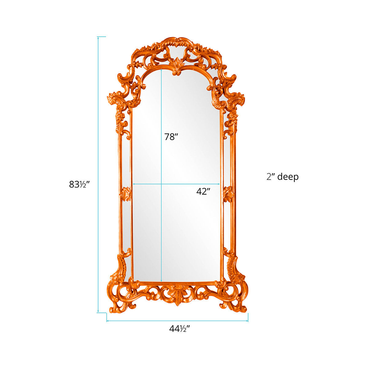 Imperial 85 X 44 inch Orange Wall Mirror, Rectangle