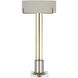 Winsland 31.5 inch 9 watt Polished Brass and Clear Table Lamp Portable Light
