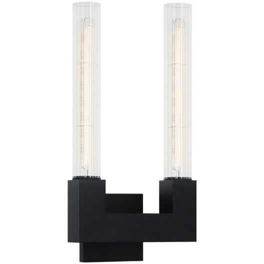 Odelle 2 Light 8.38 inch Matte Black Wall Sconce Wall Light