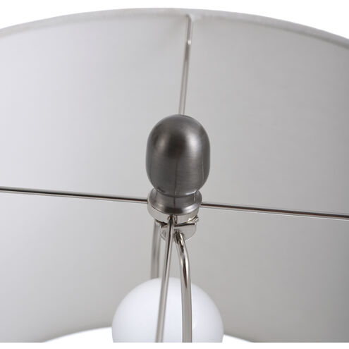 Signature 31 inch 100 watt Brushed Steel Table Lamp Portable Light