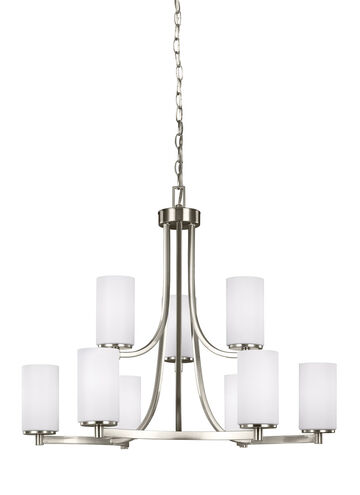 Hettinger 9 Light 30 inch Brushed Nickel Chandelier Ceiling Light