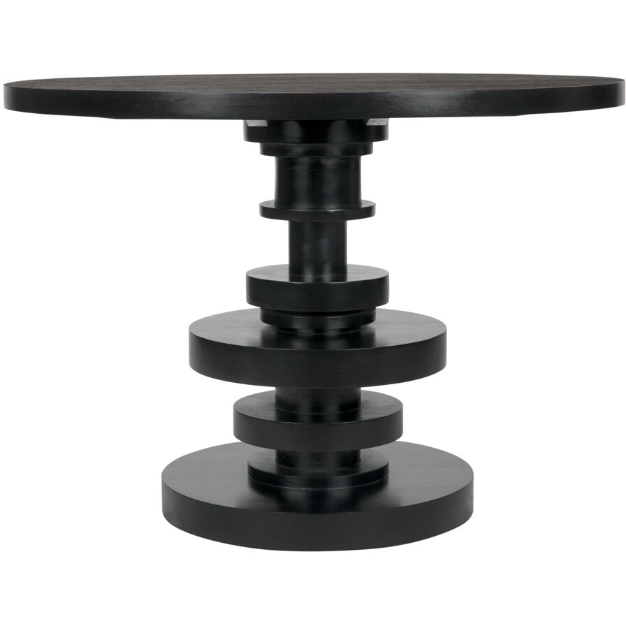 Corum 42 X 42 inch Hand Rubbed Black Dining Table, Round