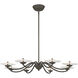 Coral Bloom 8 Light 30.5 inch Black Slate Chandelier Ceiling Light