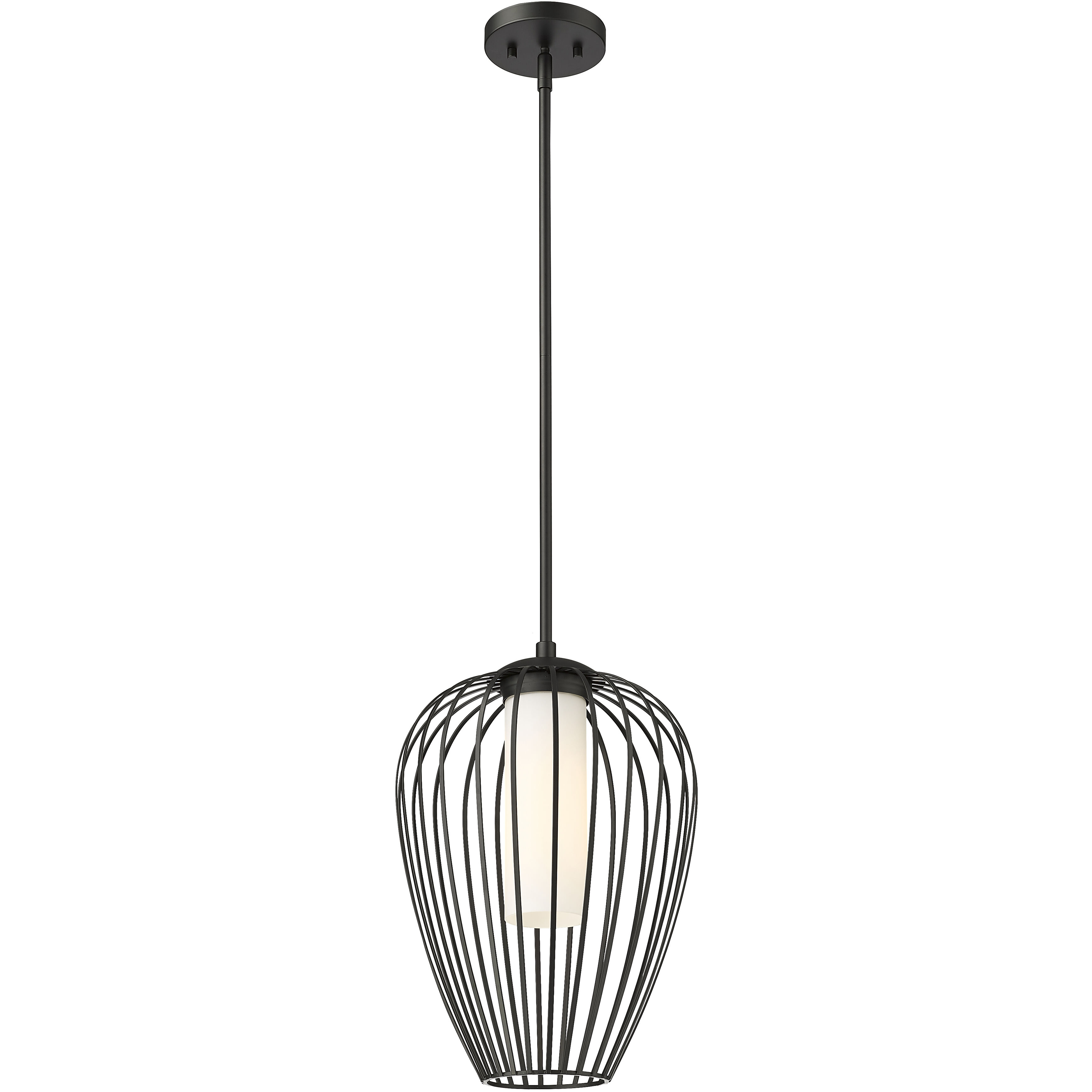Savanti 1 Light 12 inch Matte Black Pendant Ceiling Light