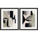 Abstract Collection Modern Rubbed Matte Espresso Wood With Honeycomb Embossing Framed Art