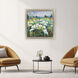 Late Summer Field Green and White and Purple and Multi Framed Art