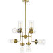 Calliope 8 Light 32 inch Foundry Brass Chandelier Ceiling Light