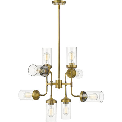 Calliope 8 Light 32 inch Foundry Brass Chandelier Ceiling Light