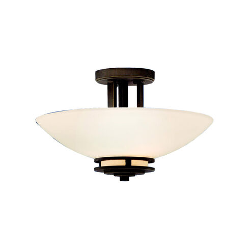 Hendrik 2 Light 15 inch Olde Bronze Semi Flush Light Ceiling Light in Light Umber
