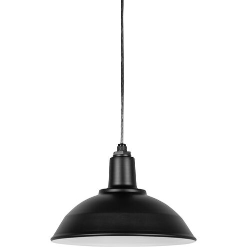 Rlm Structure 1 Light 16 inch Matte Black Pendant Ceiling Light, RLM Essentials