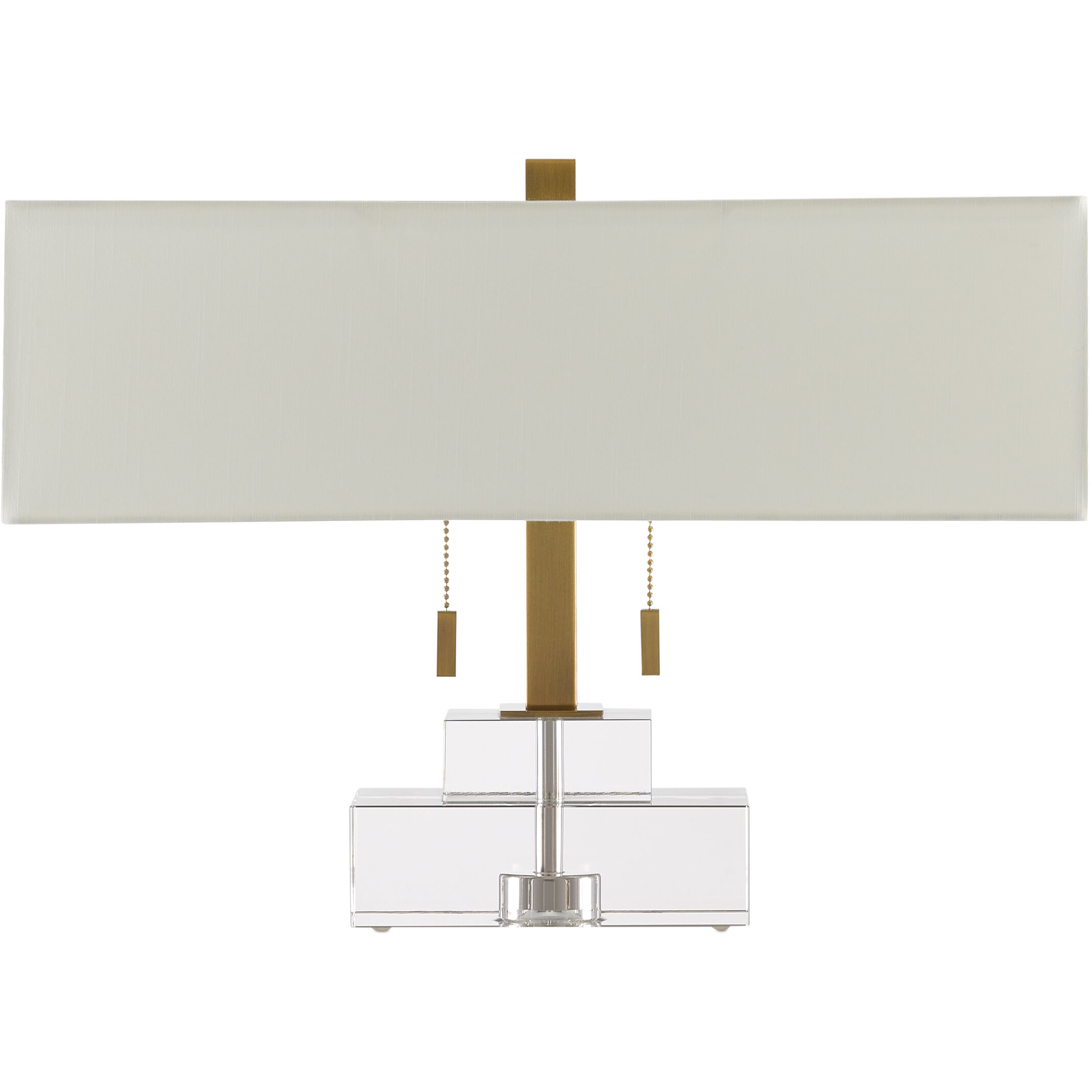 Chiara 14.5 inch 75 watt Clear/Antique Brass Table Lamp Portable Light