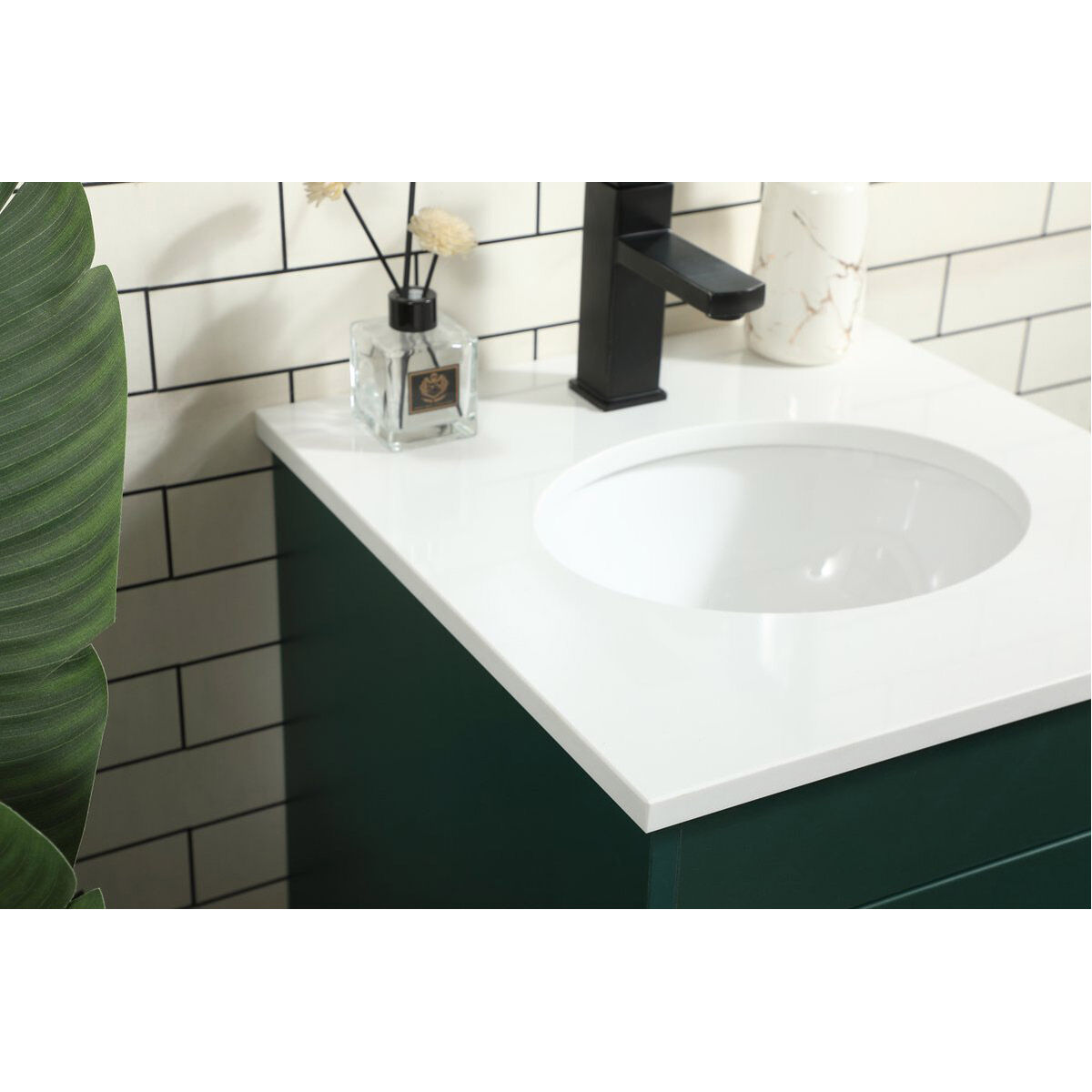 Eugene 19 X 18 X 33.5 inch Green Vanity Sink Set