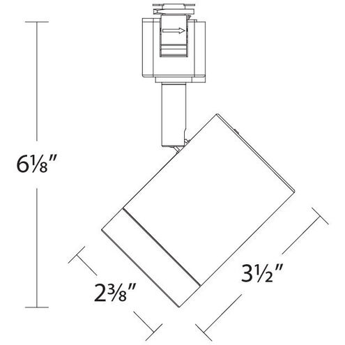 Ocularc 1 Light 120 White J Track Fixture Ceiling Light