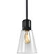 Zigrina 1 Light 7.13 inch Satin Brushed Black Pendant Ceiling Light