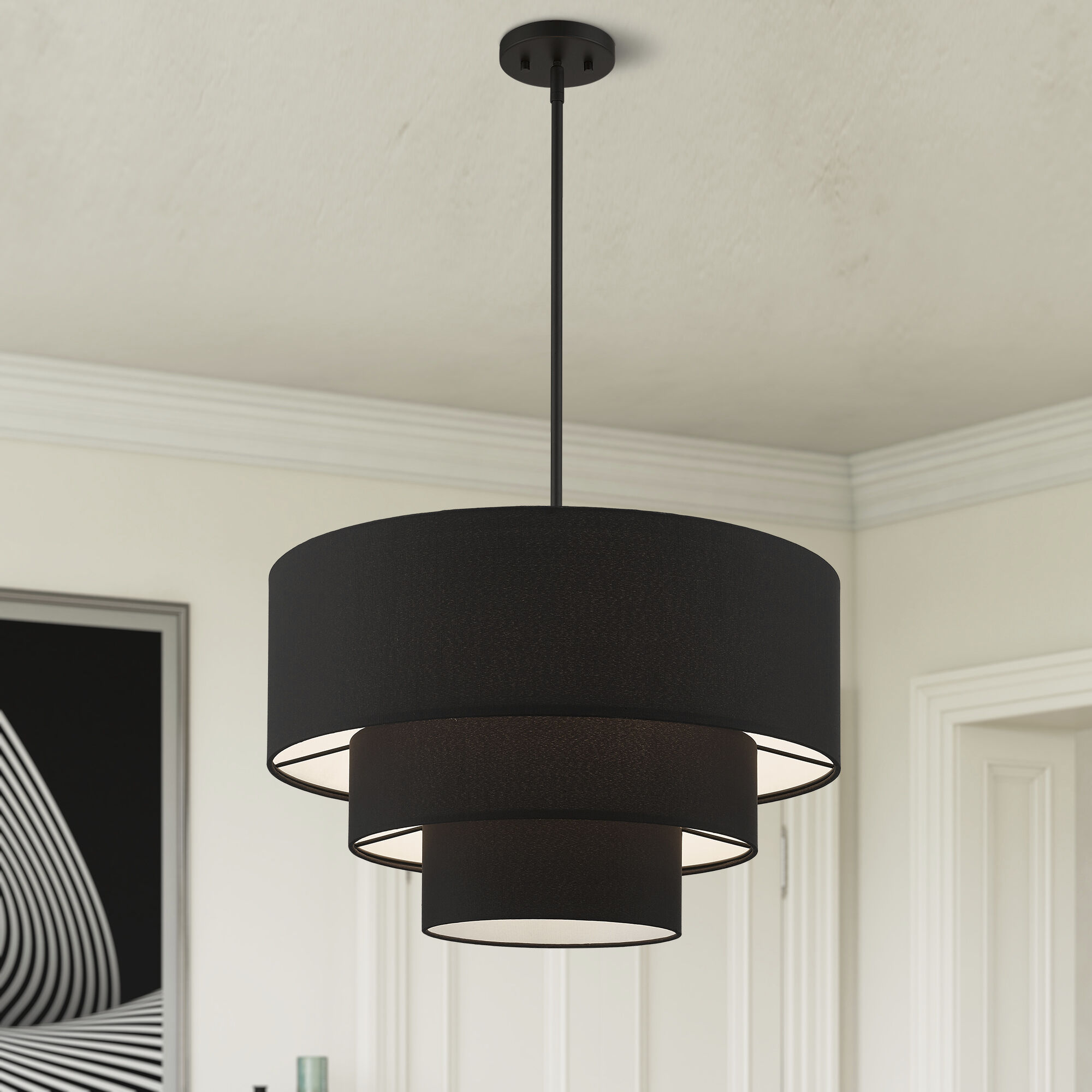 Bainbridge 4 Light 23 inch Black Pendant Chandelier Ceiling Light