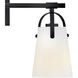 Foster 3 Light 22.75 inch Black Bath Light Wall Light in Etched Opal