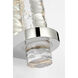Marie Flanigan Theron LED 3.25 inch Polished Nickel and Clear Wavy Glass Linear Bath Sconce Wall Light