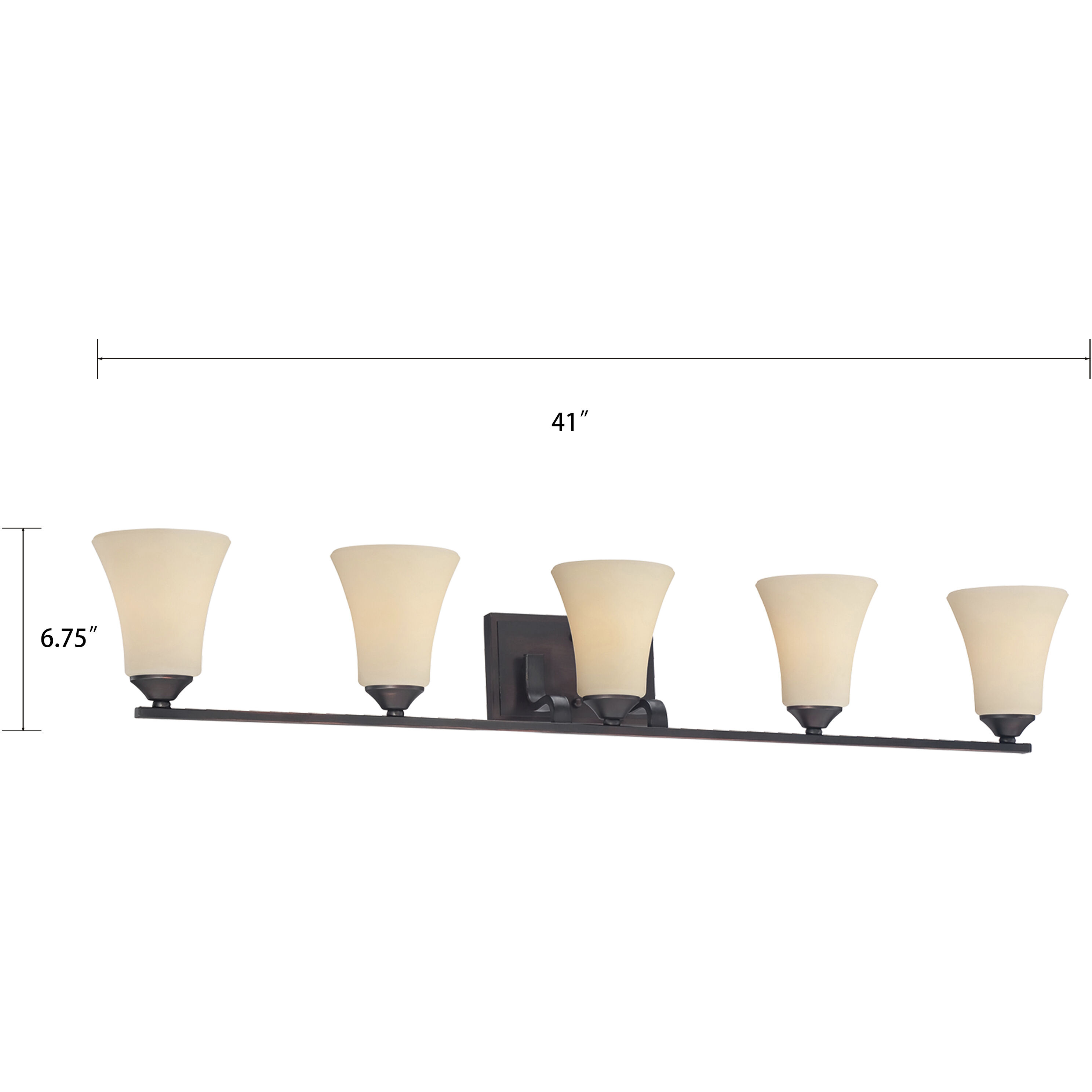 Treme 5 Light 41 inch Espresso Vanity Light Wall Light