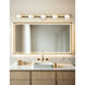 Fusion LED 41 inch Matte Black Bath Bar Wall Light in Matte Black and Brass