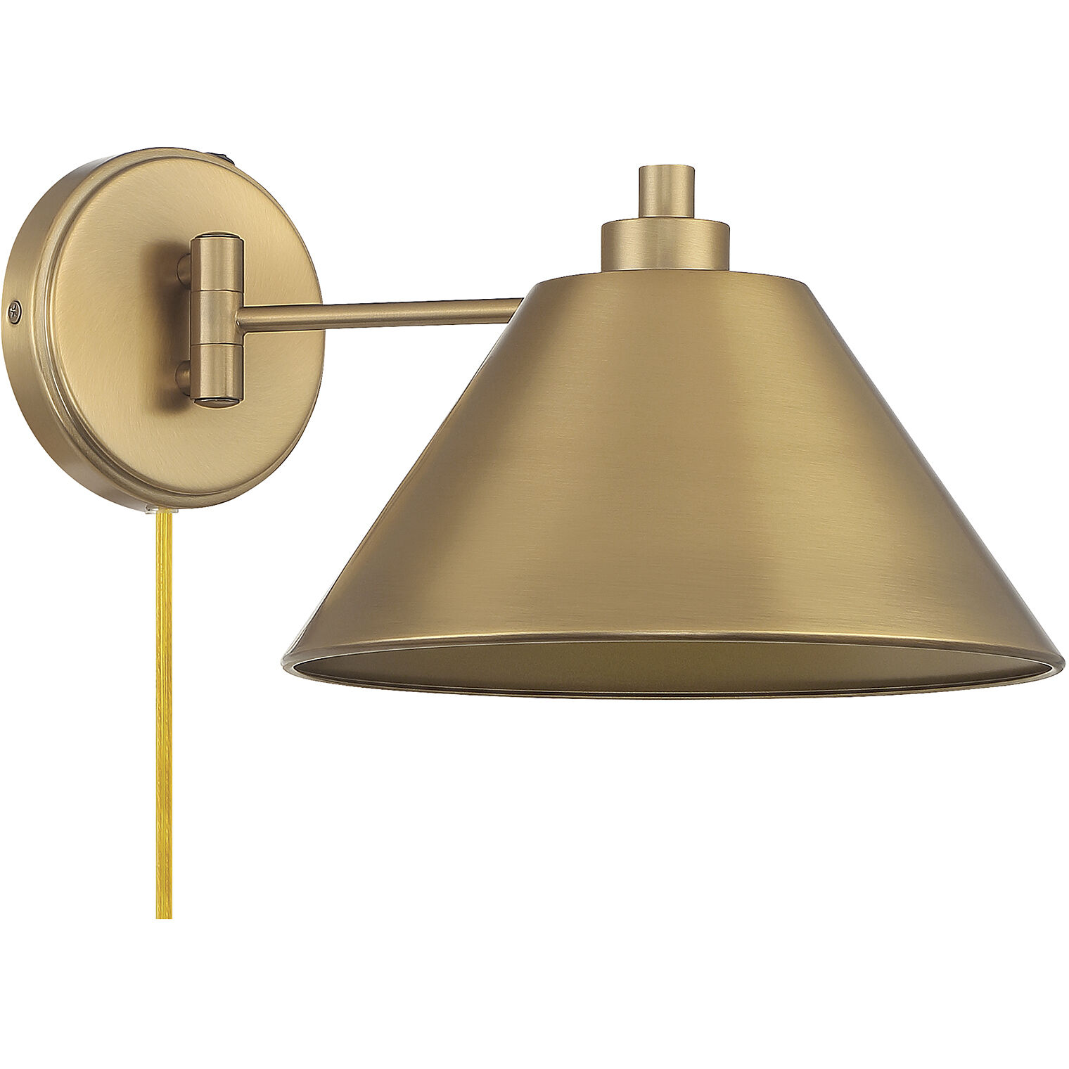 Traditional 1 Light 10 inch Natural Brass Wall Sconce Wall Light