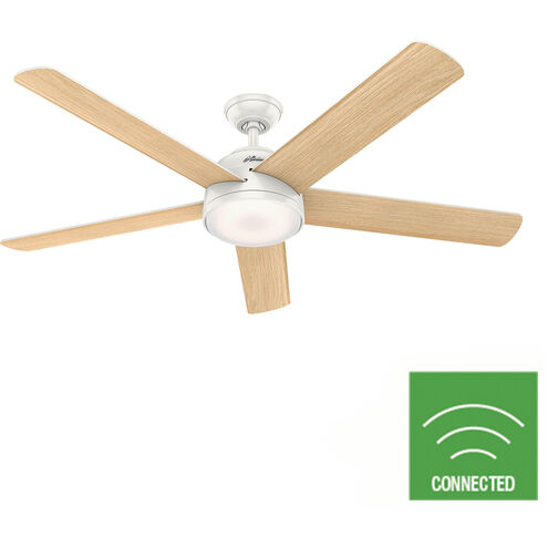 Romulus 60 inch Fresh White with Blonde Oak/Fresh White Blades Ceiling Fan