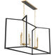 Colwick 6 Light 48 inch Matte Black and Signature Gold Island Chandelier Ceiling Light