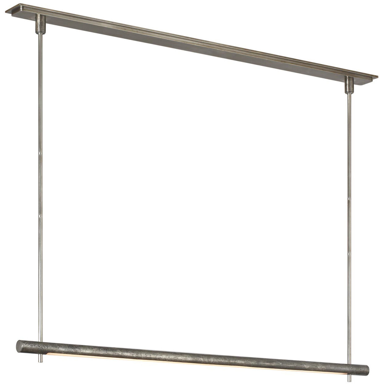 Anne-Marie Barton Stahl Linear Chandelier Ceiling Light in Museum Pewter