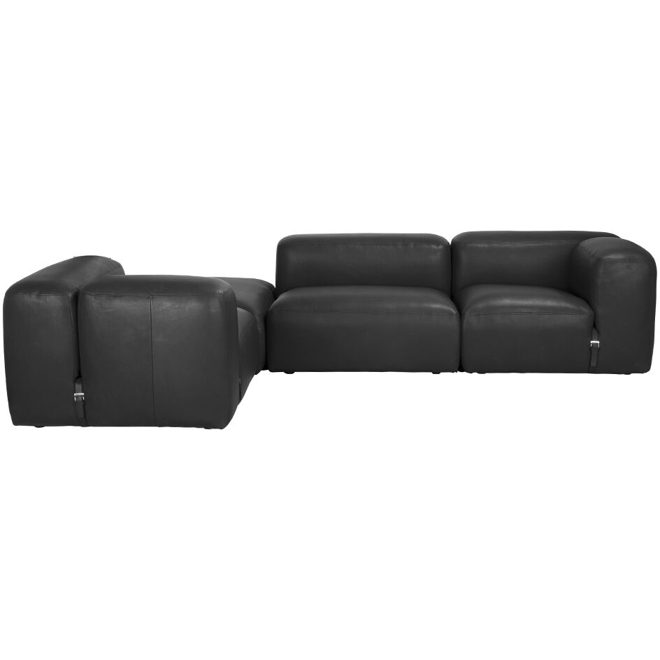 Augustus Santosa Matte Black Modular Sofa, Middle