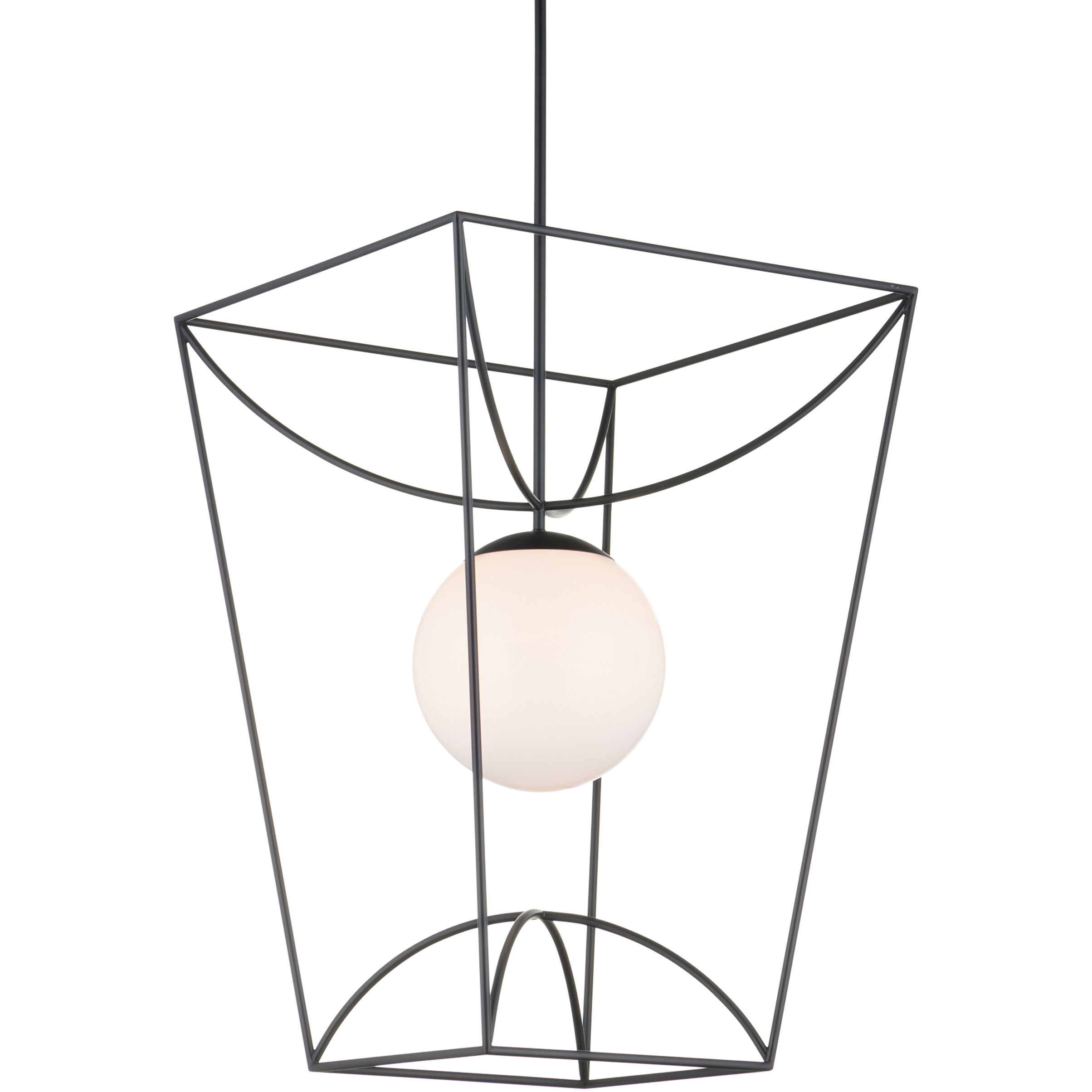 Rochefort 1 Light 21 inch Black/White Indoor/Outdoor Lantern Pendant Ceiling Light, Large