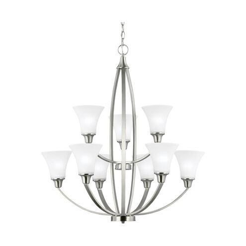 Metcalf 9 Light 31 inch Brushed Nickel Chandelier Ceiling Light