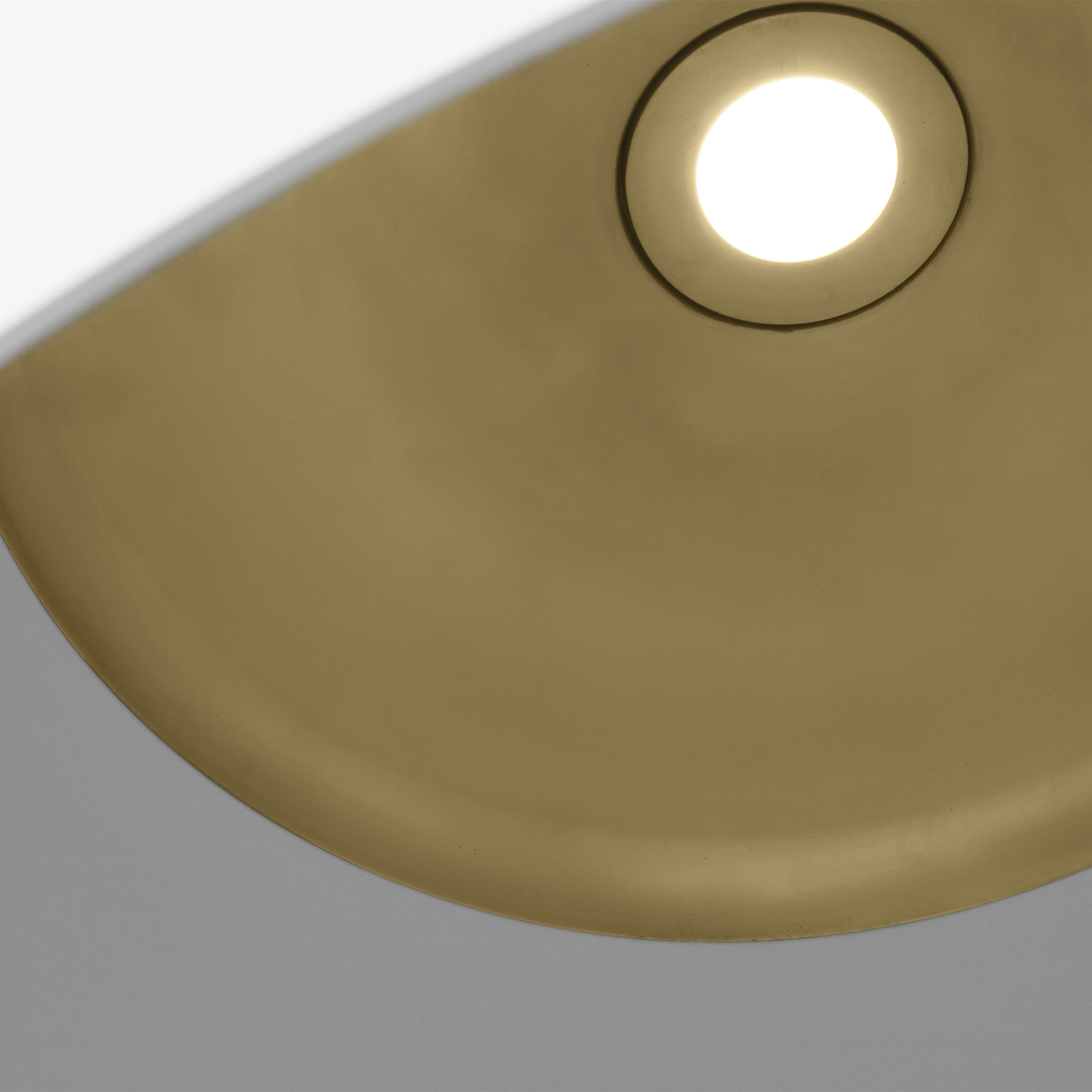 Sean Lavin Forge LED 26 inch Natural Brass Line-Voltage Pendant Ceiling Light in Matte White