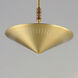 Helsinki 2 Light 16 inch Natural Aged Brass Single Pendant Ceiling Light